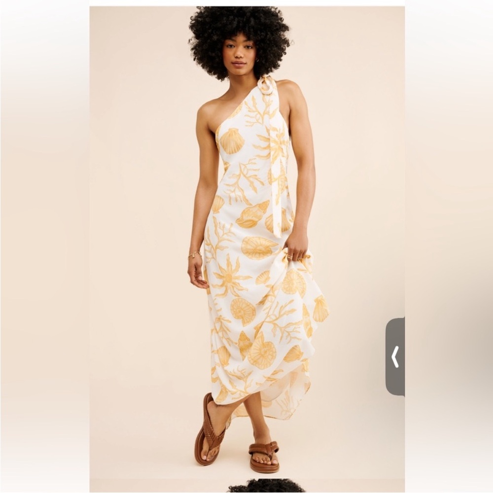Summer Away one sholder Tropez Maxi Dress‎ beach themed size small